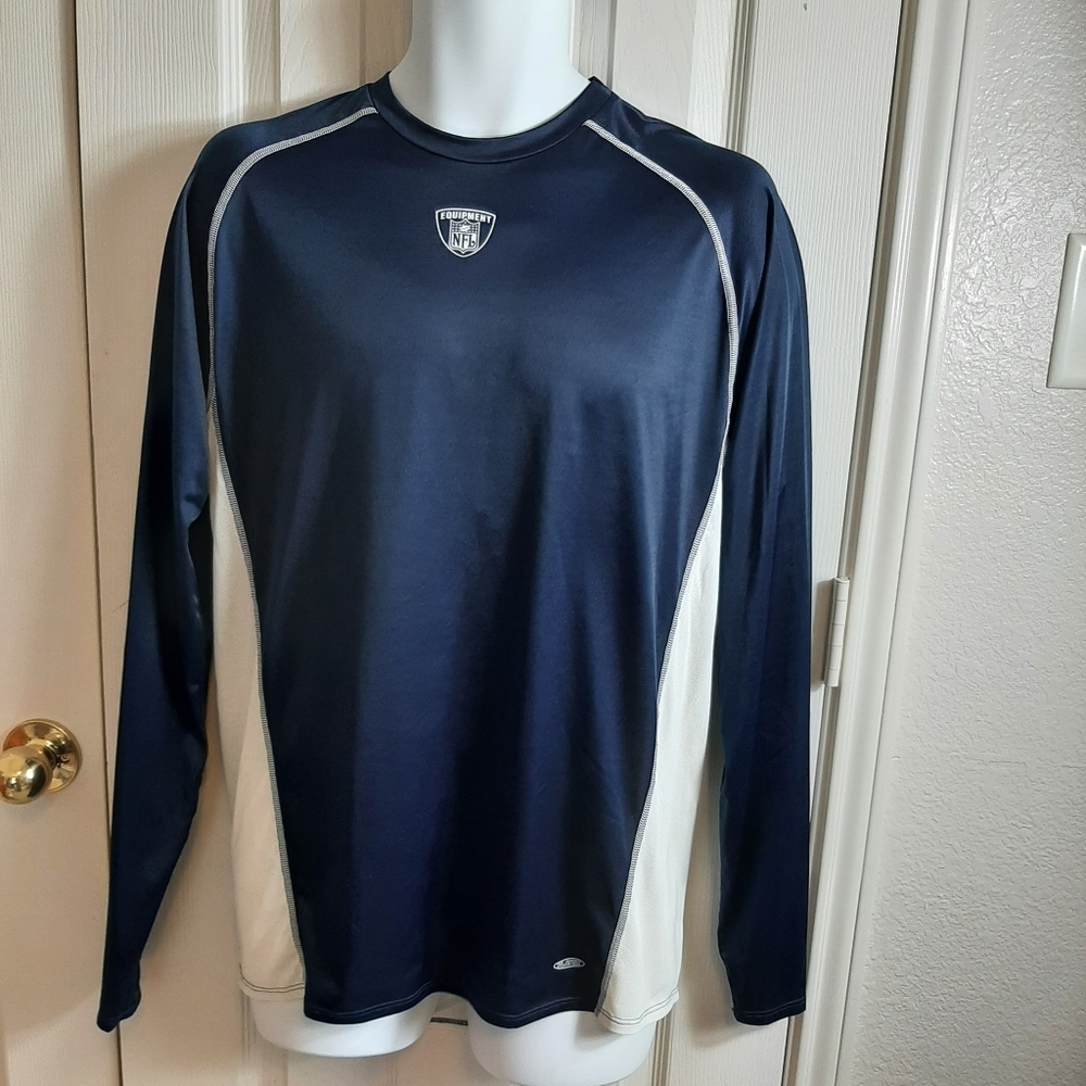 Reebok Equipment NFL Men's Long Sleeve Pull Over Top, Blue, XXL. Pre-owned.